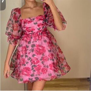 Thirty Thirty - Pink Floral Mini Dress